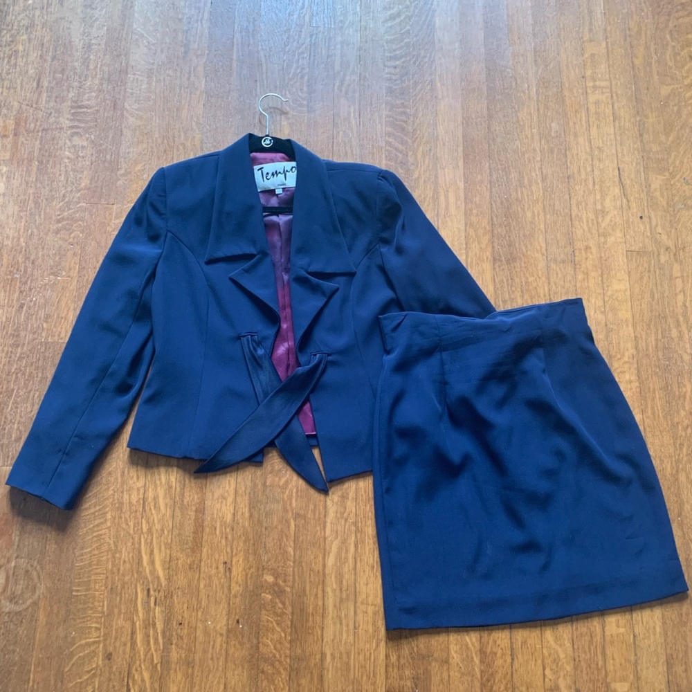 Vintage navy suit set
